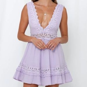 Lavender lace dress